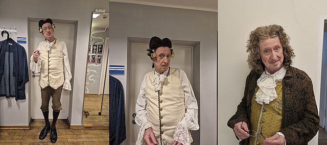 Harald als Diafoirus und Beralde 2025 im Schlosspark Theater
